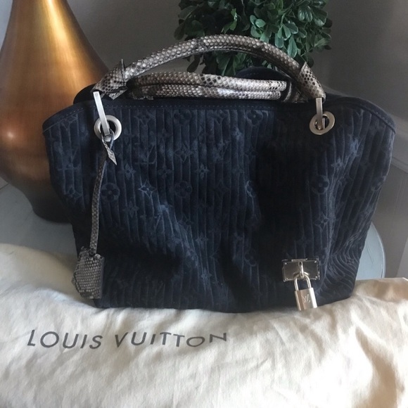 Louis Vuitton Handbags - Authentic black suede Louis Vuitton